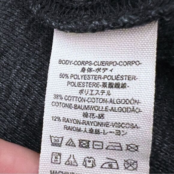 Free People We The Free Gray  Tunic Top SZ M Split Back Turtleneck - Picture 6 of 7